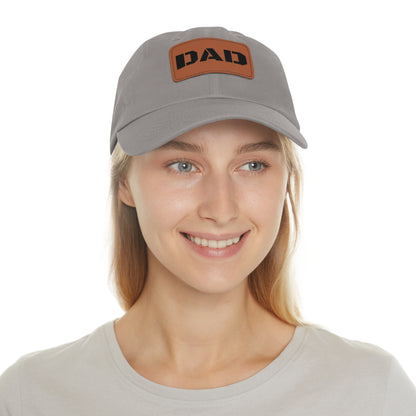 Stylish Dad Hat with Leather Patch | Perfect Gift for Fathers Day, Casual Wear, Dad's Birthday, Outdoor Activities