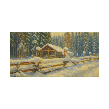 Canvas Wall Art, Winter Landscape Print, Home Decor, Rustic Art, Gift for Nature Lovers, Holiday Decoration - TRV