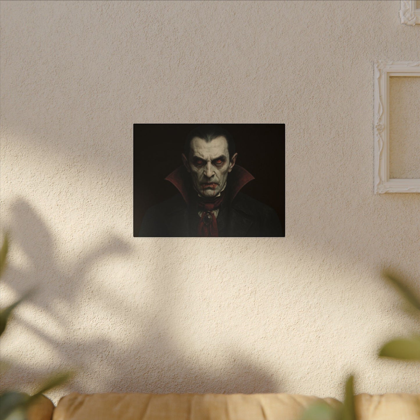Vampire Portrait Canvas Wall Art – Gothic Dracula Print on Canvas