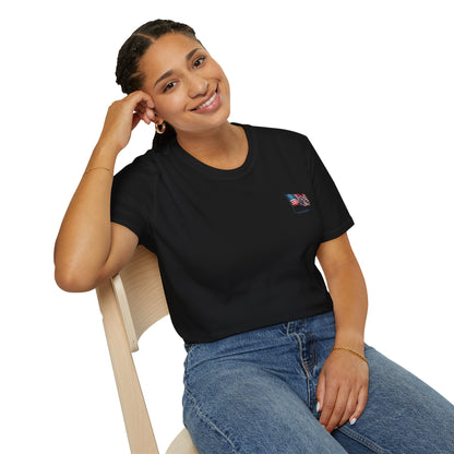 Patriotic Unisex Softstyle T-Shirt, American Flag Tee, USA Pride Shirt, Perfect for Independence Day, Casual Wear - TRV