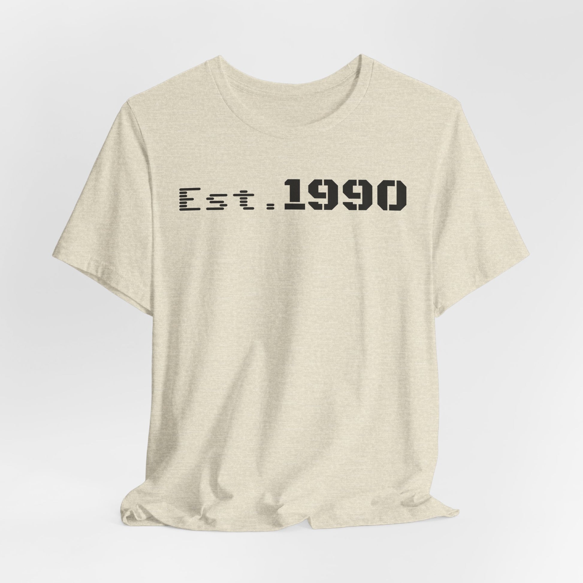 Unisex Est. 1990 Nostalgic Jersey Tee - Perfect Gift, Vintage Style, Retro Fashion, Birthday Celebration, Casual Wear - TRV