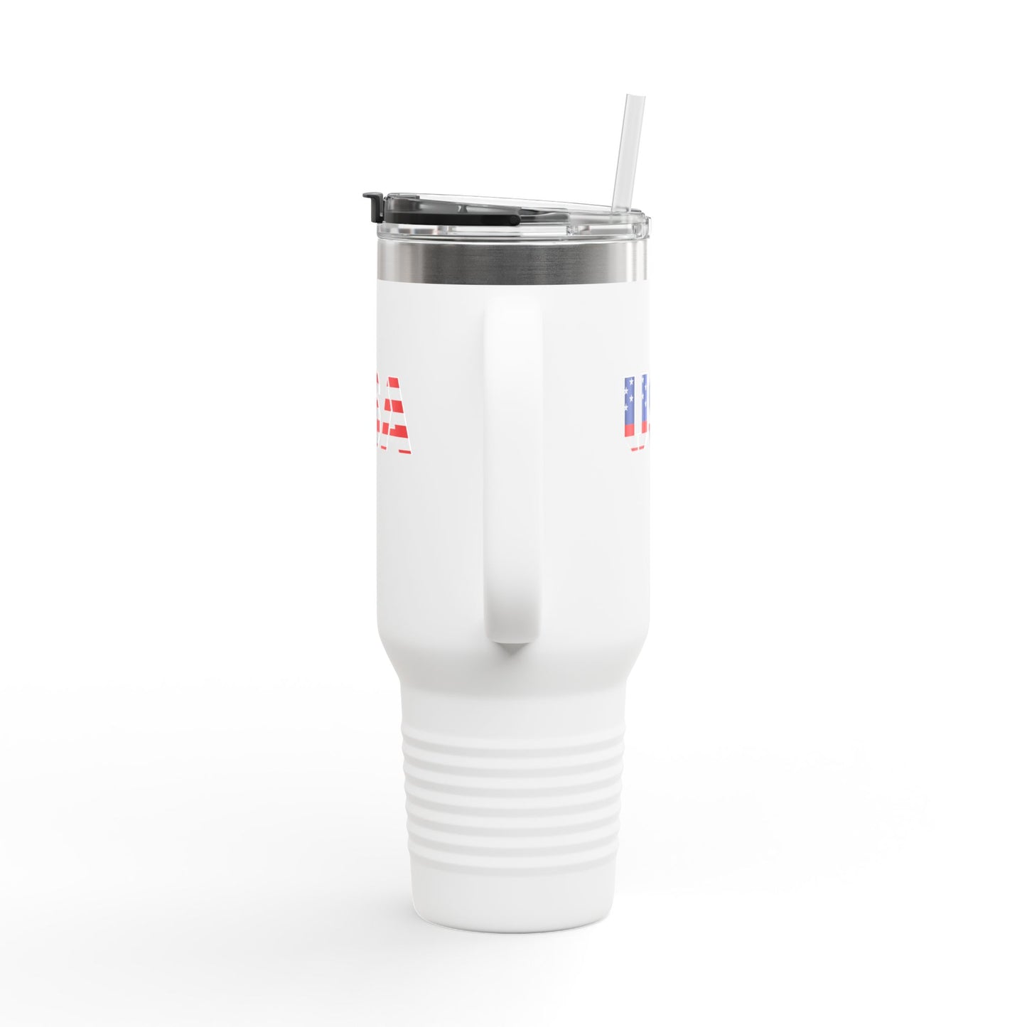 Insulated Travel Mug with USA Design - Perfect for Road Trips, Outdoor Adventures, and Gifts, 40oz Tumbler for Coffee, Tea, and More