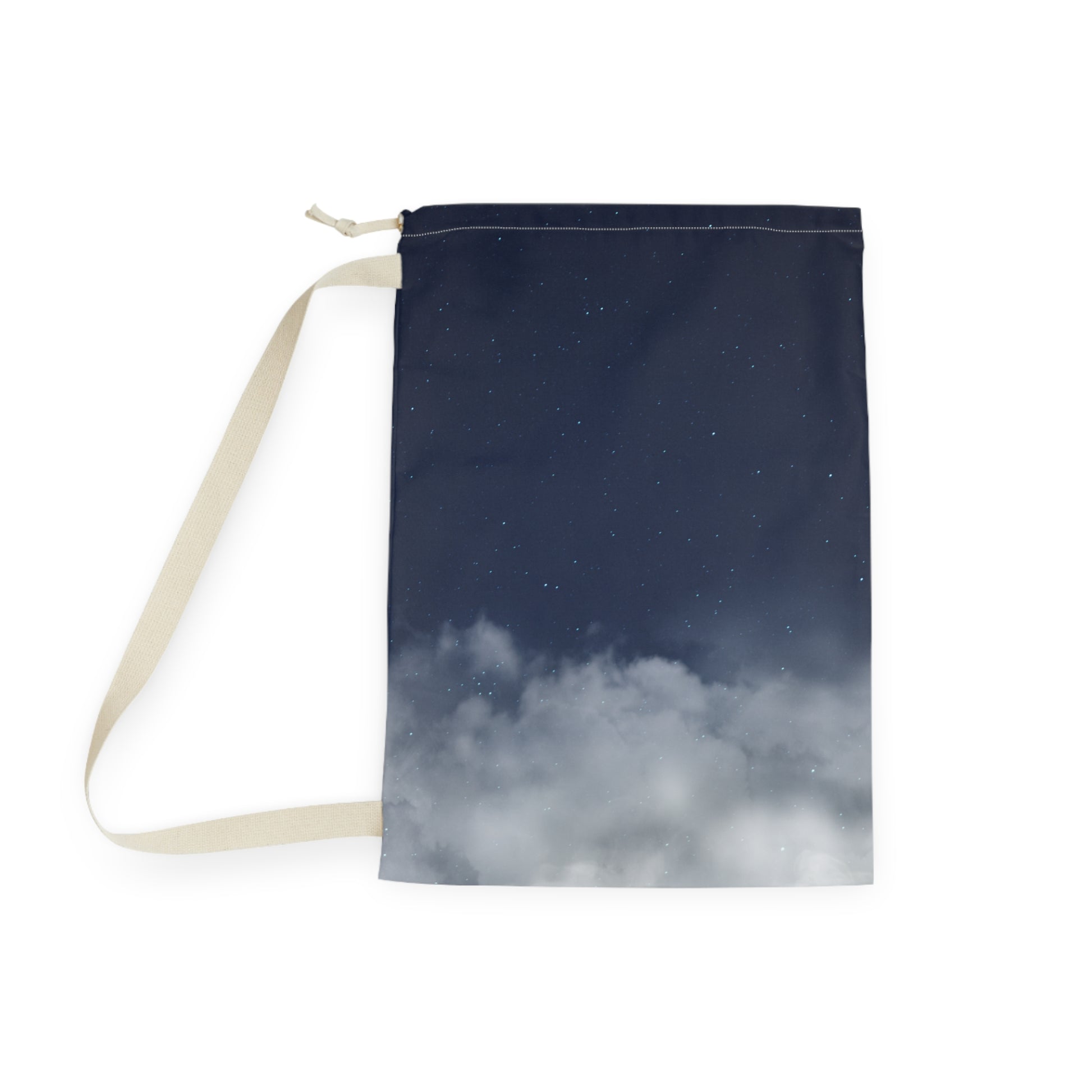 Night Sky Clouds Laundry Bag | Drawstring Canvas Tote - TRV