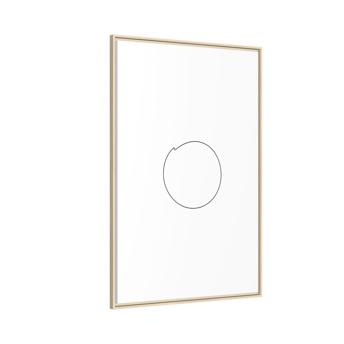 Minimal Circle Line Matte Canvas Framed | Modern Abstract Wall Art