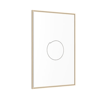 Minimal Circle Line Matte Canvas Framed | Modern Abstract Wall Art