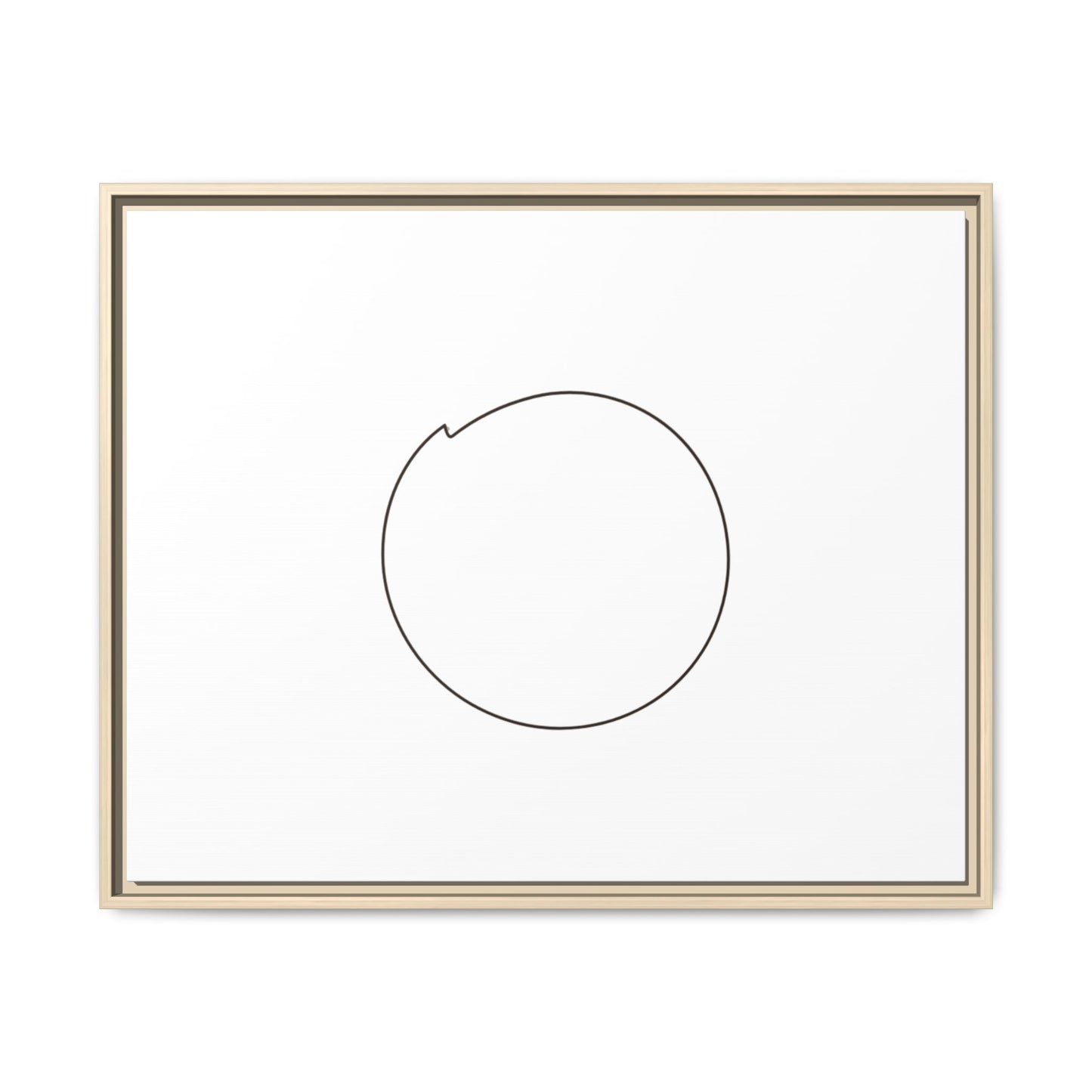 Minimal Circle Line Matte Canvas Framed | Modern Abstract Wall Art