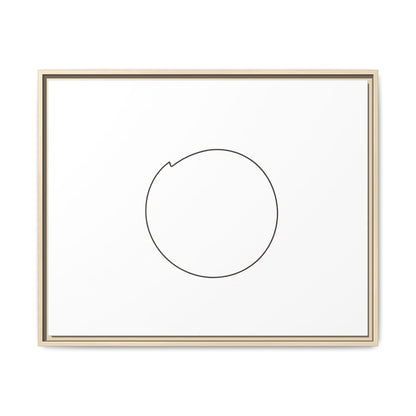 Minimal Circle Line Matte Canvas Framed | Modern Abstract Wall Art
