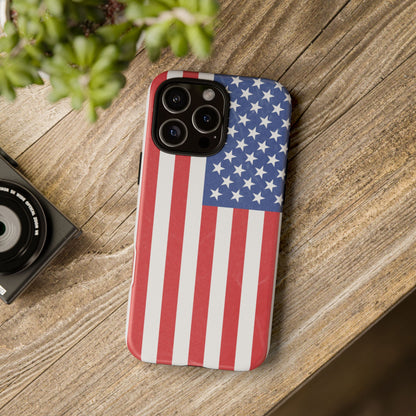 Patriotic Phone Case - Tough Cases for Veterans, USA Lovers, Independence Day, Memorial Day, Flag Design - TRV