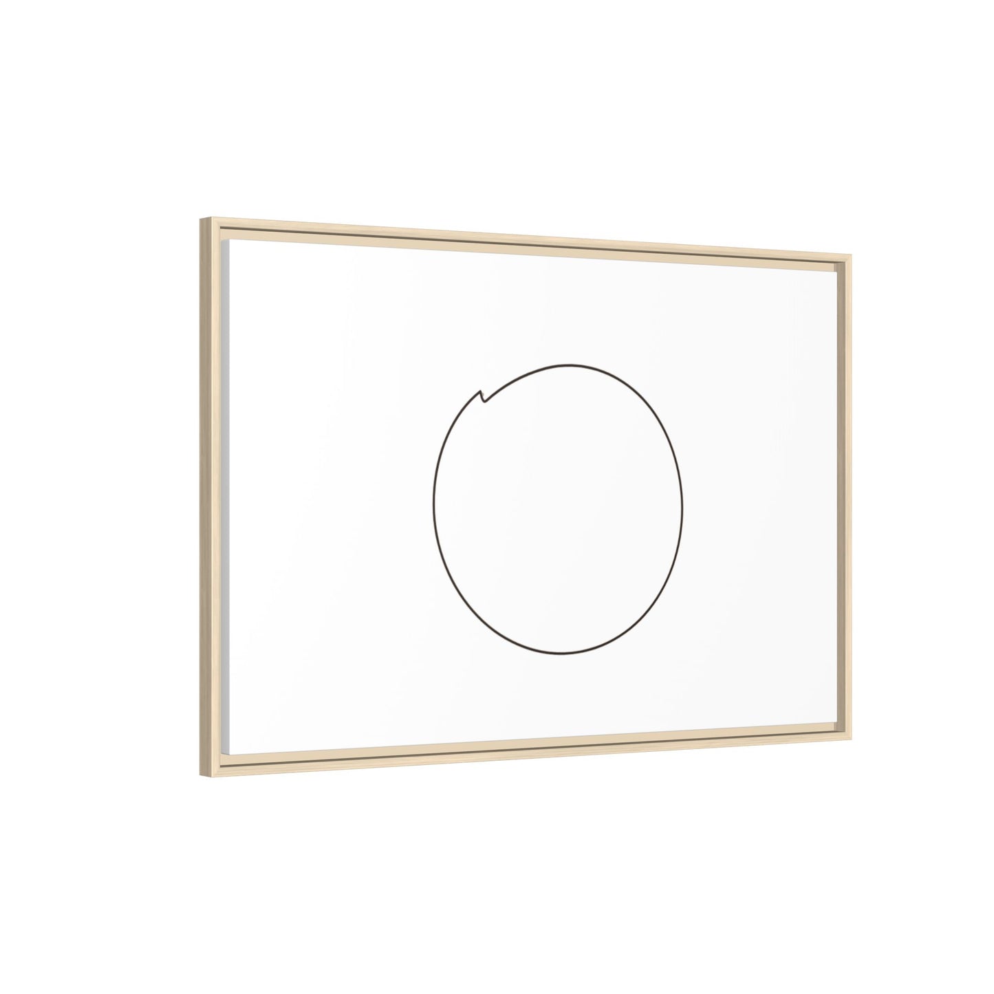 Minimal Circle Line Matte Canvas Framed | Modern Abstract Wall Art