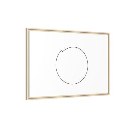 Minimal Circle Line Matte Canvas Framed | Modern Abstract Wall Art