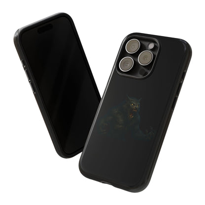Werewolf Phone Case, Tough Cases, Black Panther Design, Gift for Animal Lovers, Phone Accessories, Fierce Phone Protection - TRV