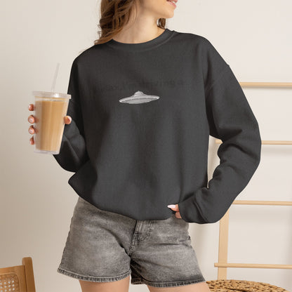 Relaxing UFO Driving Sweatshirt, Funny Gift for UFO Lovers, Unisex Crewneck Pullover, Casual Wear, Space Enthusiast Apparel