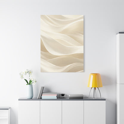 Neutral Abstract Wave Art Matte Canvas