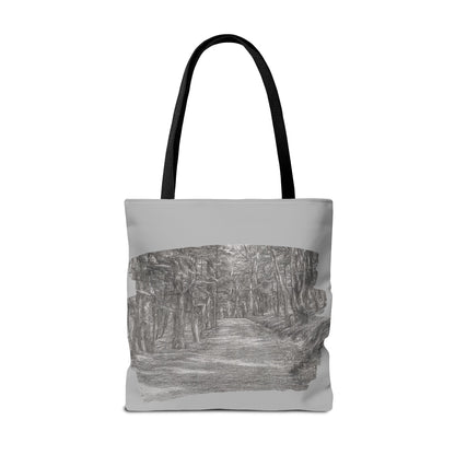 Scenic Path Tote Bag, Reversible Tote, Eco-Friendly Shopper, Outdoor Adventure Bag, Gift for Nature Lovers, Stylish Carryall - TRV