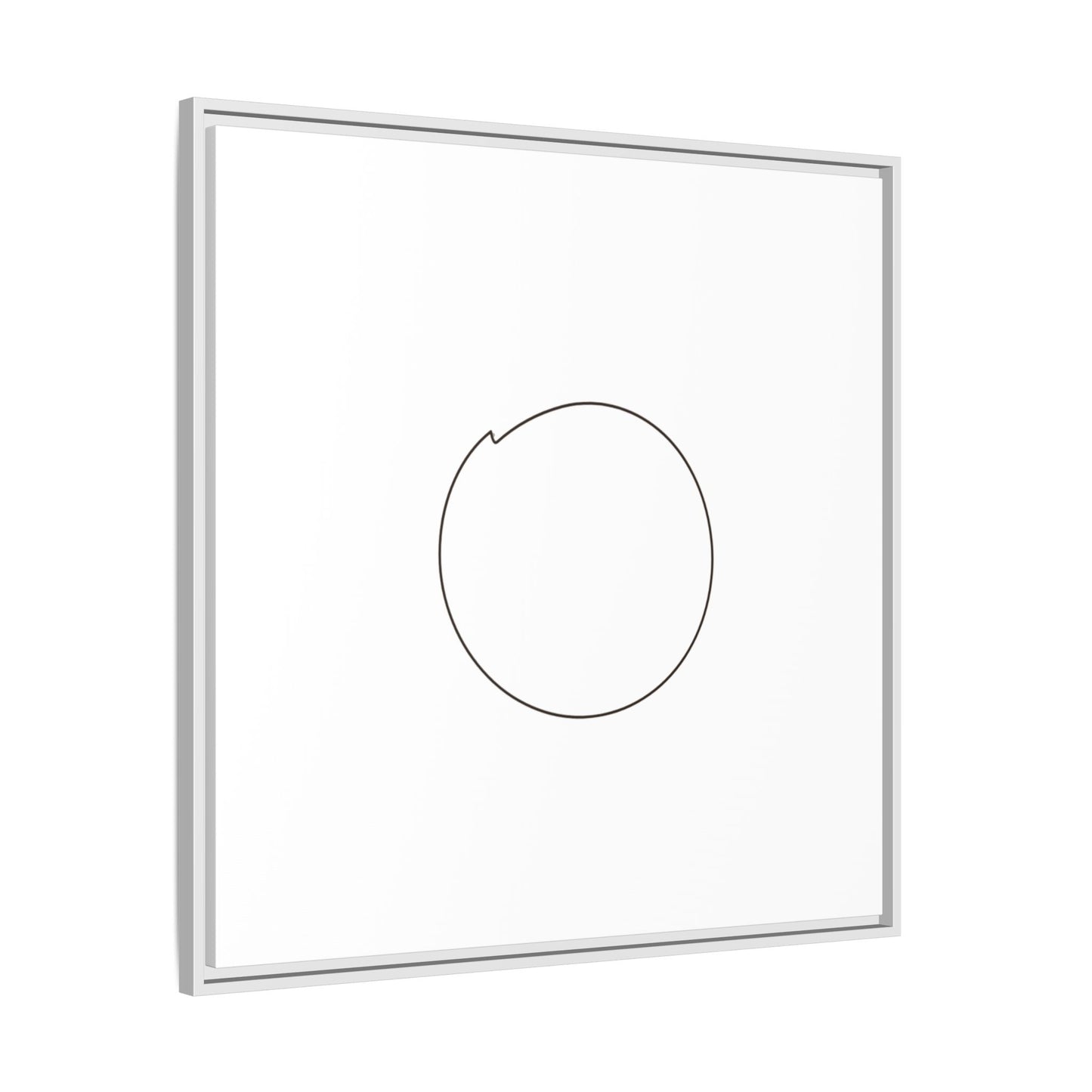Minimal Circle Line Matte Canvas Framed | Modern Abstract Wall Art