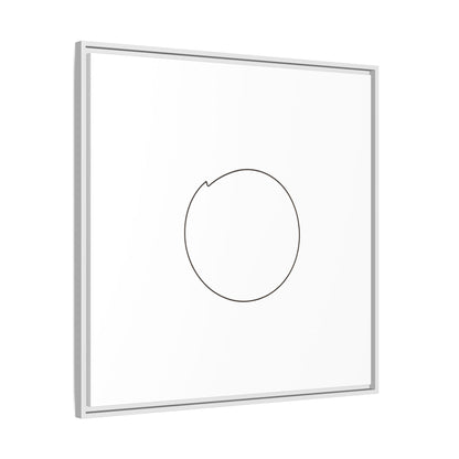 Minimal Circle Line Matte Canvas Framed | Modern Abstract Wall Art