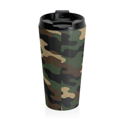Military Camo Travel Mug, Coffee Tumbler, Outdoor Adventure Cup, Perfect for Camping, Hiking Gifts, Personalized Drinkware