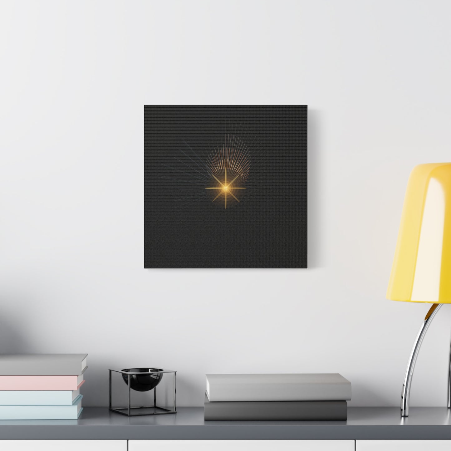 Abstract Golden Starburst Canvas