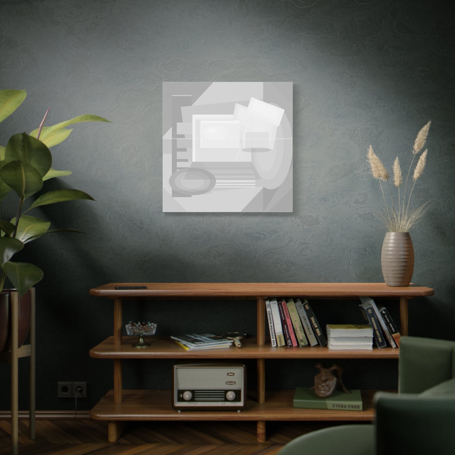 Abstract Geometric Collage Matte Canvas
