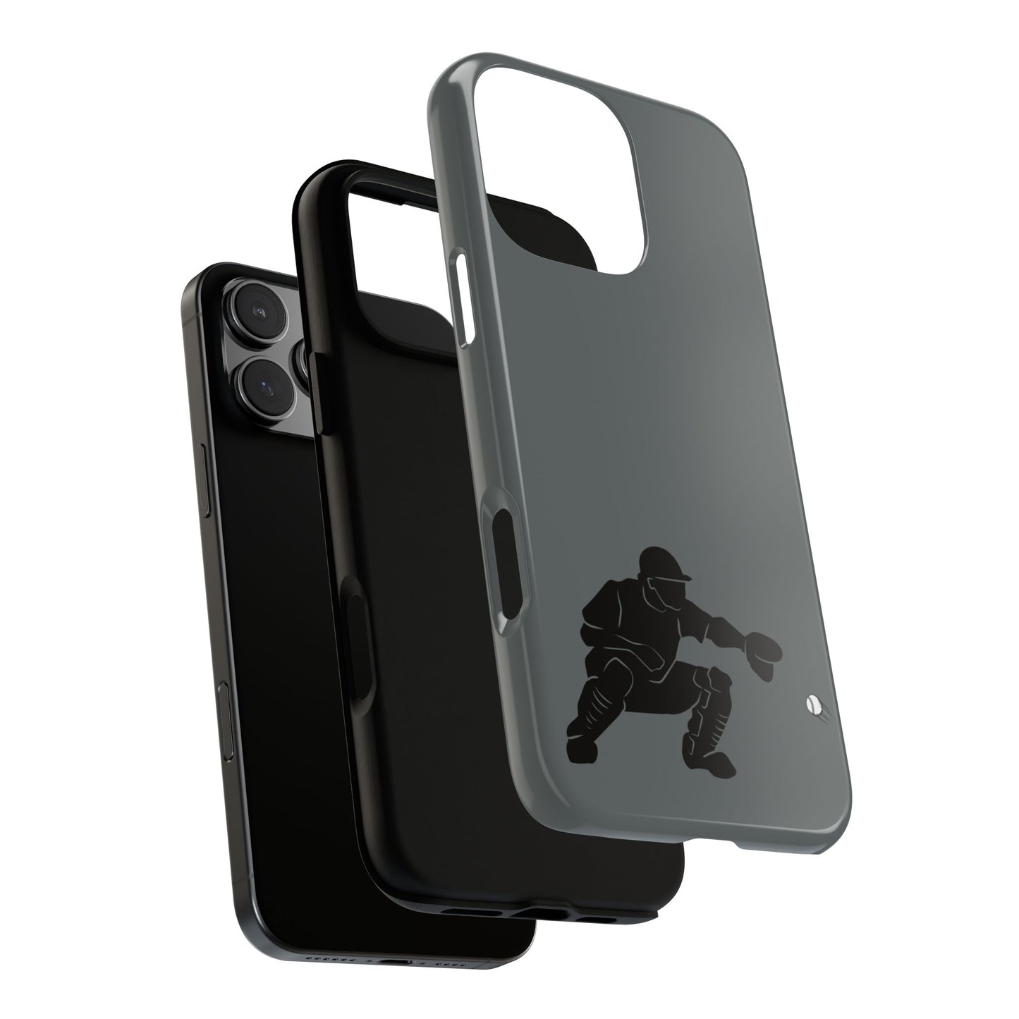Baseball Catcher Phone Case, Sports Phone Accessory, Tough Cases, Gift for Athletes, Sports Fan Merchandise, Unique Design - TRV