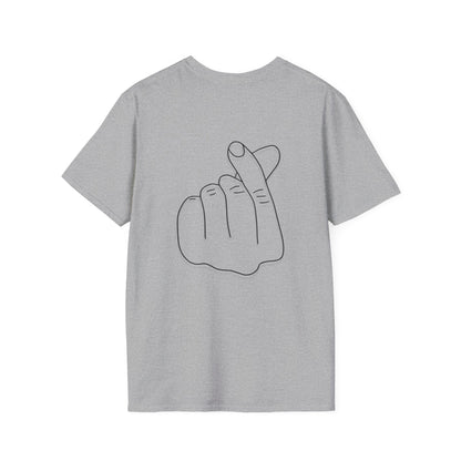 Trendy Unisex Softstyle T-Shirt with Love Hand Gesture Design