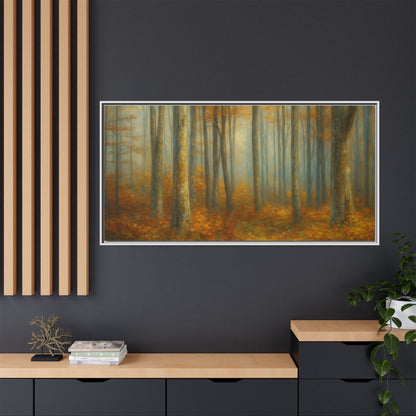 Autumn Forest Canvas Art, Framed Wall Decor, Rustic Home Decor, Nature Artwork, Gift for Nature Lovers - TRV