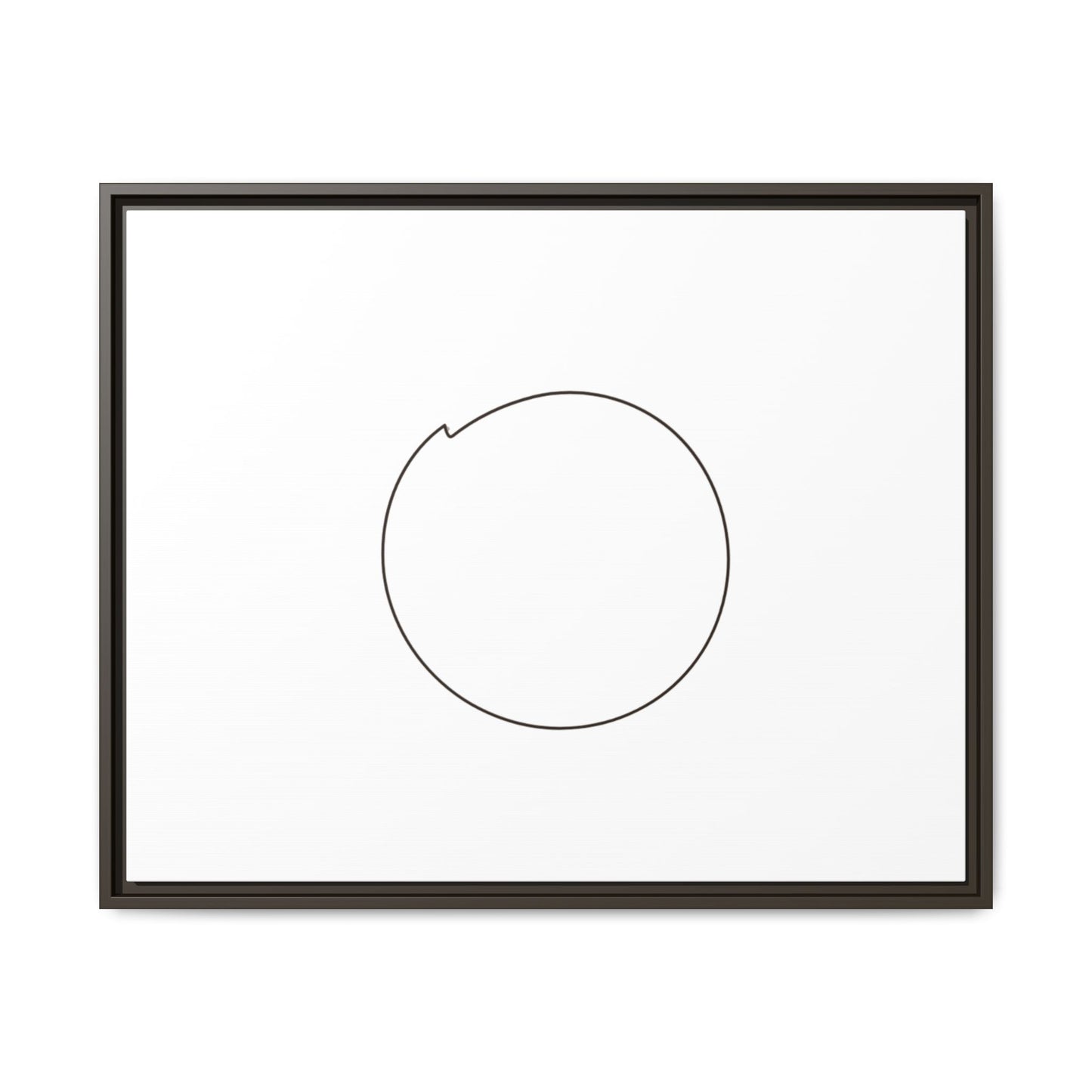 Minimal Circle Line Matte Canvas Framed | Modern Abstract Wall Art