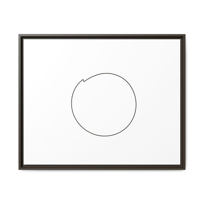 Minimal Circle Line Matte Canvas Framed | Modern Abstract Wall Art