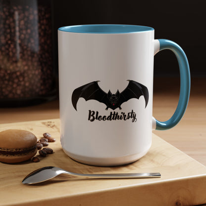 Bloodthirsty Bat Coffee Mug - Unique Halloween and Gothic Accents