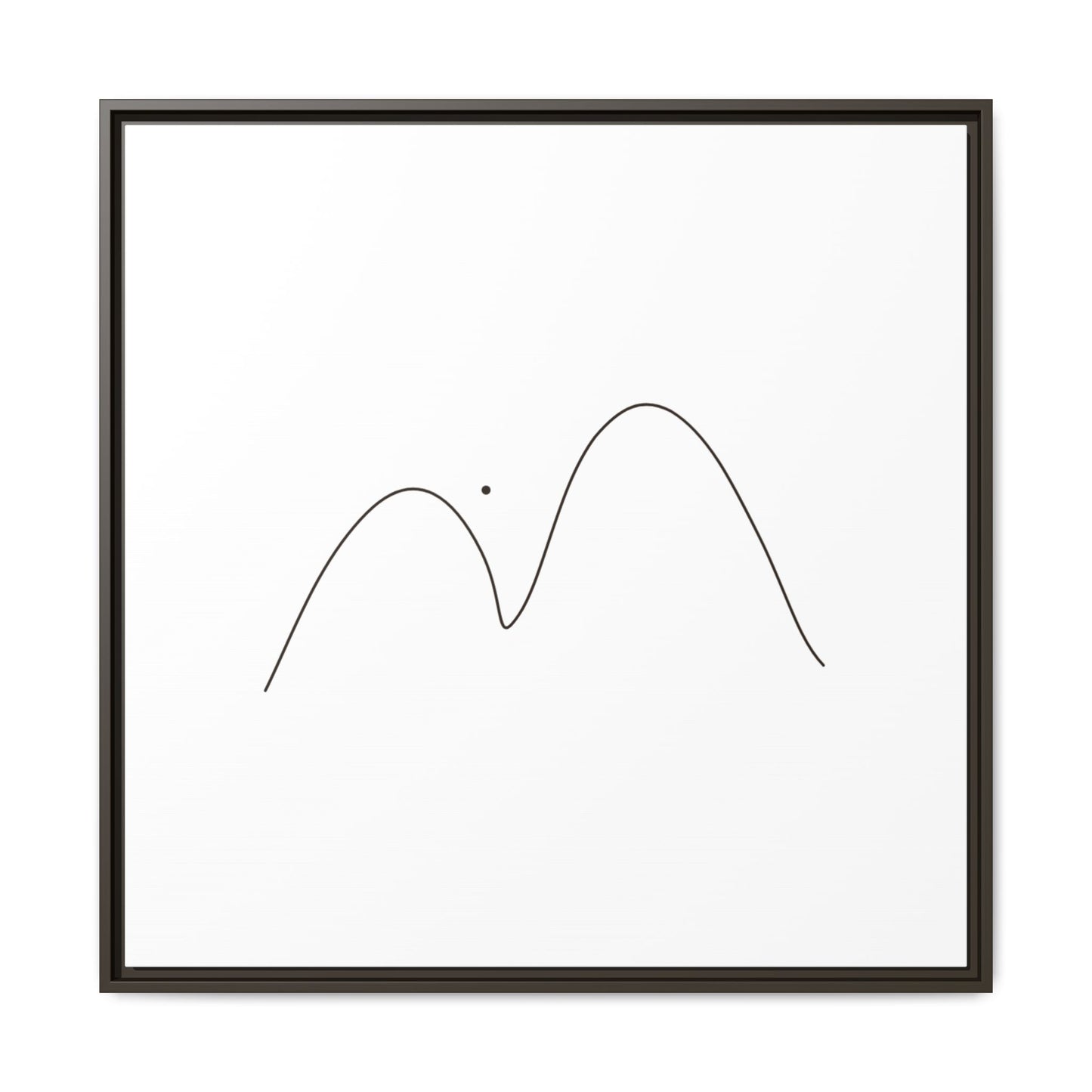 Minimal Line Mountains Matte Canvas Framed