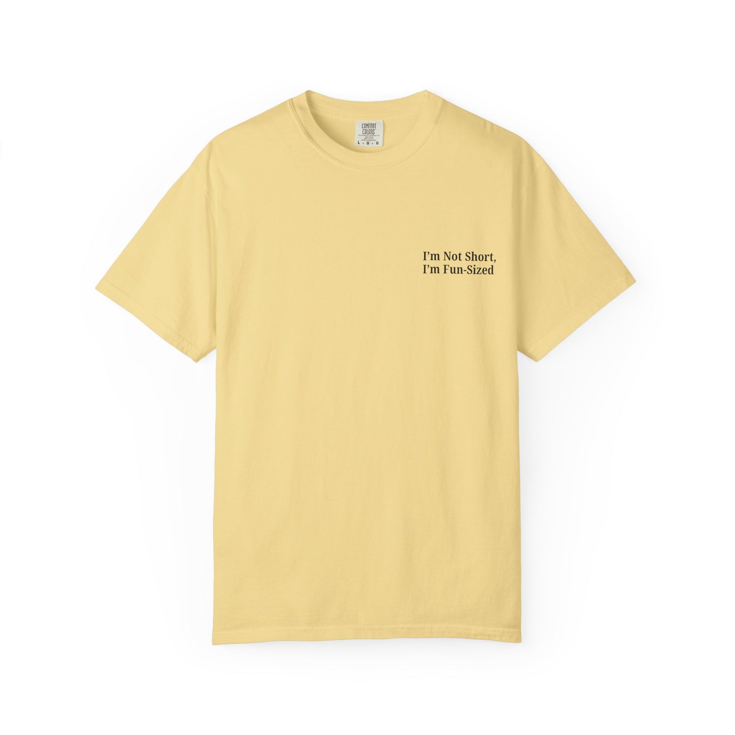 Playful Unisex Garment-Dyed T-shirt: I'm Not Short, I'm Fun Sized, Funny Shirt, Gift for Teens, Casual Wear, Birthday Gift, Humor Tee - TRV