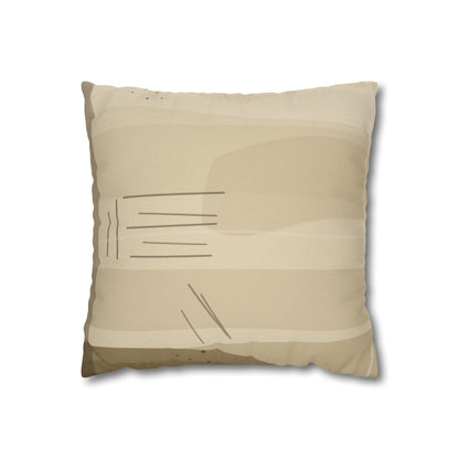 Neutral Abstract Brushstroke Pillowcase | Square Decorative Pillowcase - TRV