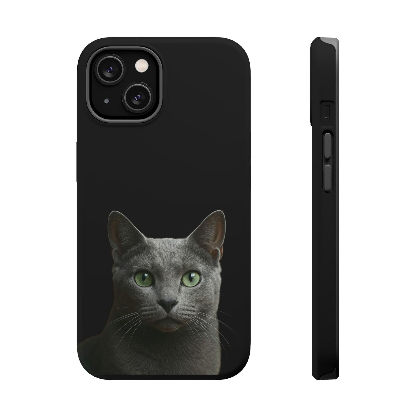Russian Blue Cat Phone Case — Magnetic Impact-Resistant iPhone Cover