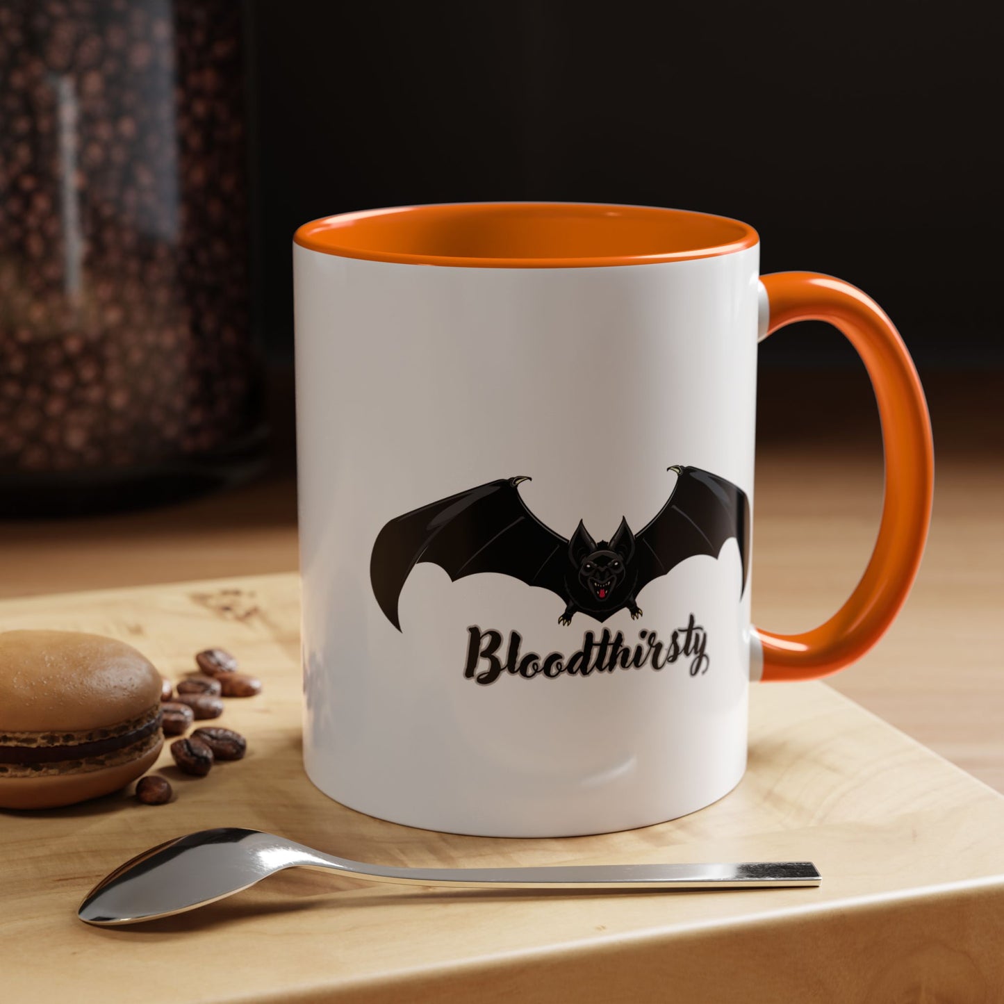 Bloodthirsty Bat Coffee Mug - Unique Halloween and Gothic Accents