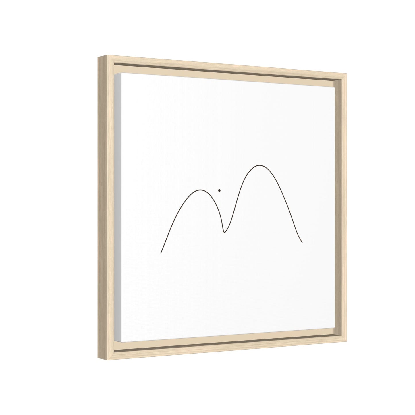 Minimal Line Mountains Matte Canvas Framed