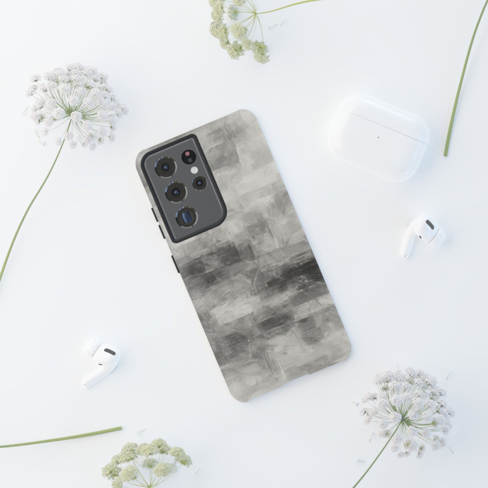 Stylish Phone Case for Tough Protection, Marble Grey Design, Customizable Gift for Her, Unisex Mobile Accessory, Birthday Present, [...] - TRV