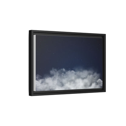 Night Sky Clouds Matte Canvas Framed | Starry Wall Art - TRV
