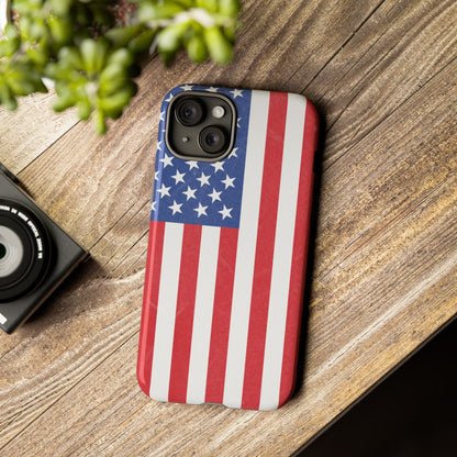 American Flag Phone Case - Patriotic Cell Cover, Tough Cases, USA Pride, Independence Day Gift, Veteran's Day, Phone Protection - TRV