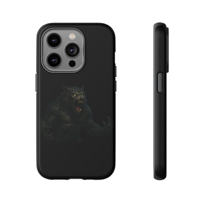 Werewolf Phone Case, Tough Cases, Black Panther Design, Gift for Animal Lovers, Phone Accessories, Fierce Phone Protection - TRV