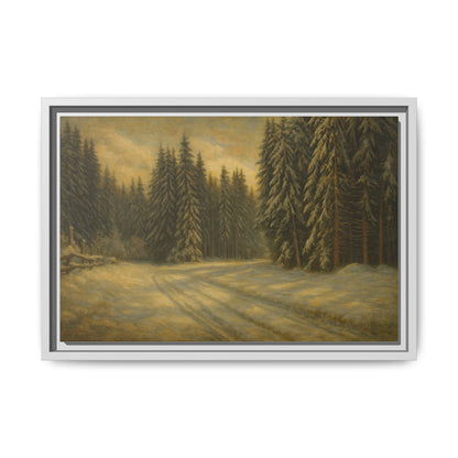 Framed Matte Canvas Wall Art - Serene Forest Landscape, Living Room Decor, Nature Print, Home Aesthetic, Gift for Nature Lovers, Wall [...] - TRV