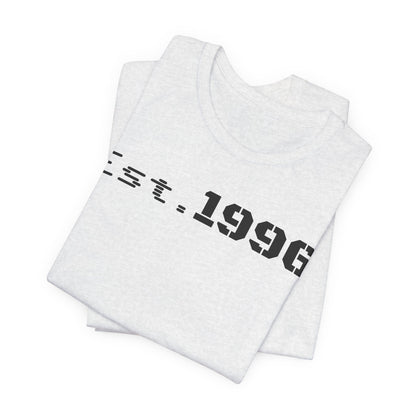 Unisex Jersey Tee - 'Est. 1996' Graphic Shirt, Birthday Gift, Casual Wear, Vintage Style, Retro Fashion, Gift for Him/Her - TRV