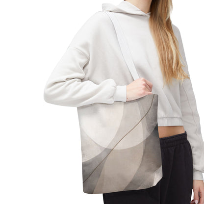 Neutral Abstract Watercolor Waves Tote Bag | All-Over Print