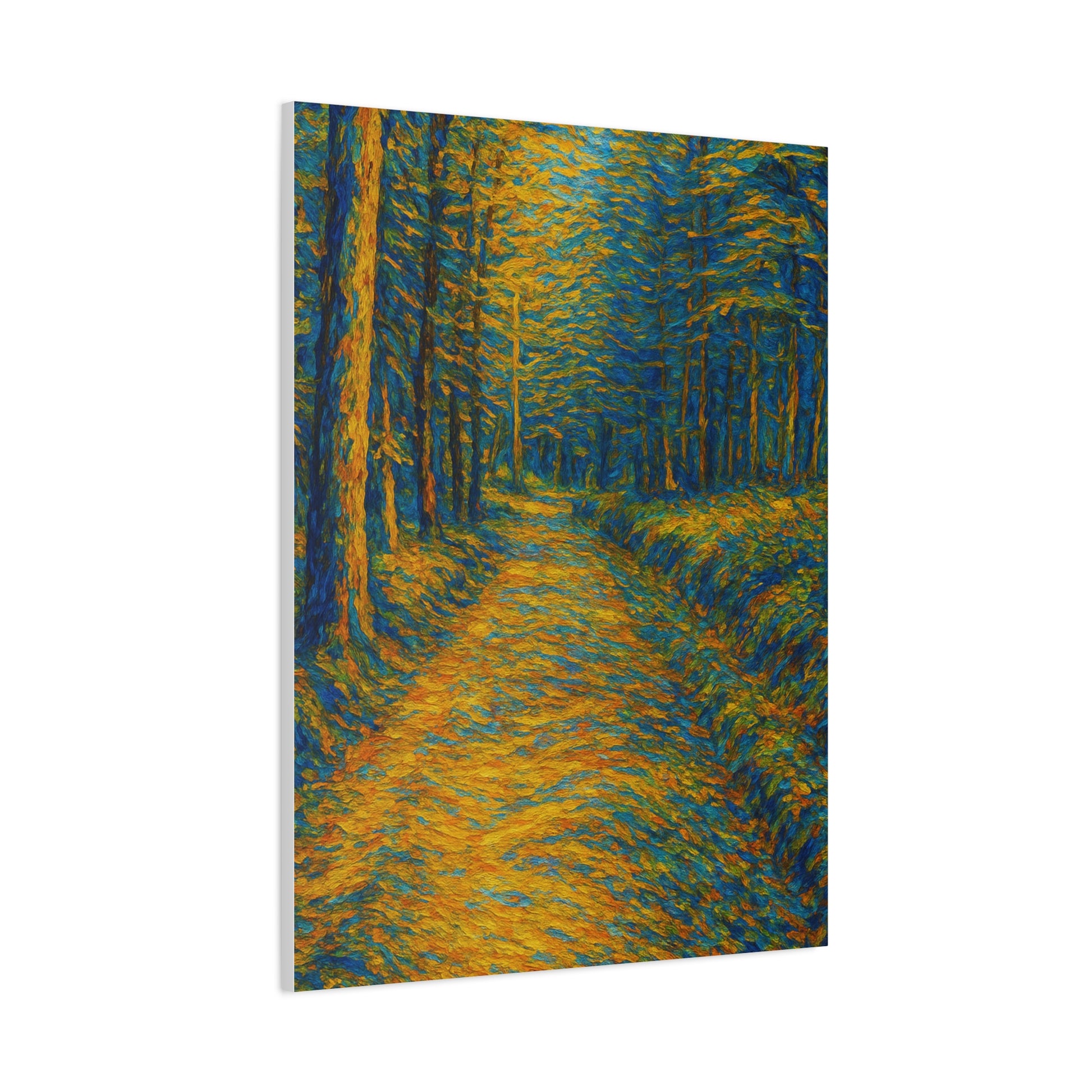 Van Gogh Style Forest Canvas Art | Nature Wall Decor, Home Office Accent, Gift for Nature Lovers, Gallery Wrapped, Living Room Wall Art - TRV