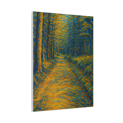 Van Gogh Style Forest Canvas Art | Nature Wall Decor, Home Office Accent, Gift for Nature Lovers, Gallery Wrapped, Living Room Wall Art - TRV