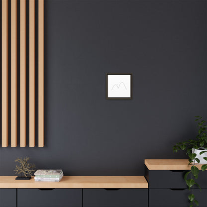 Minimal Line Mountains Matte Canvas Framed