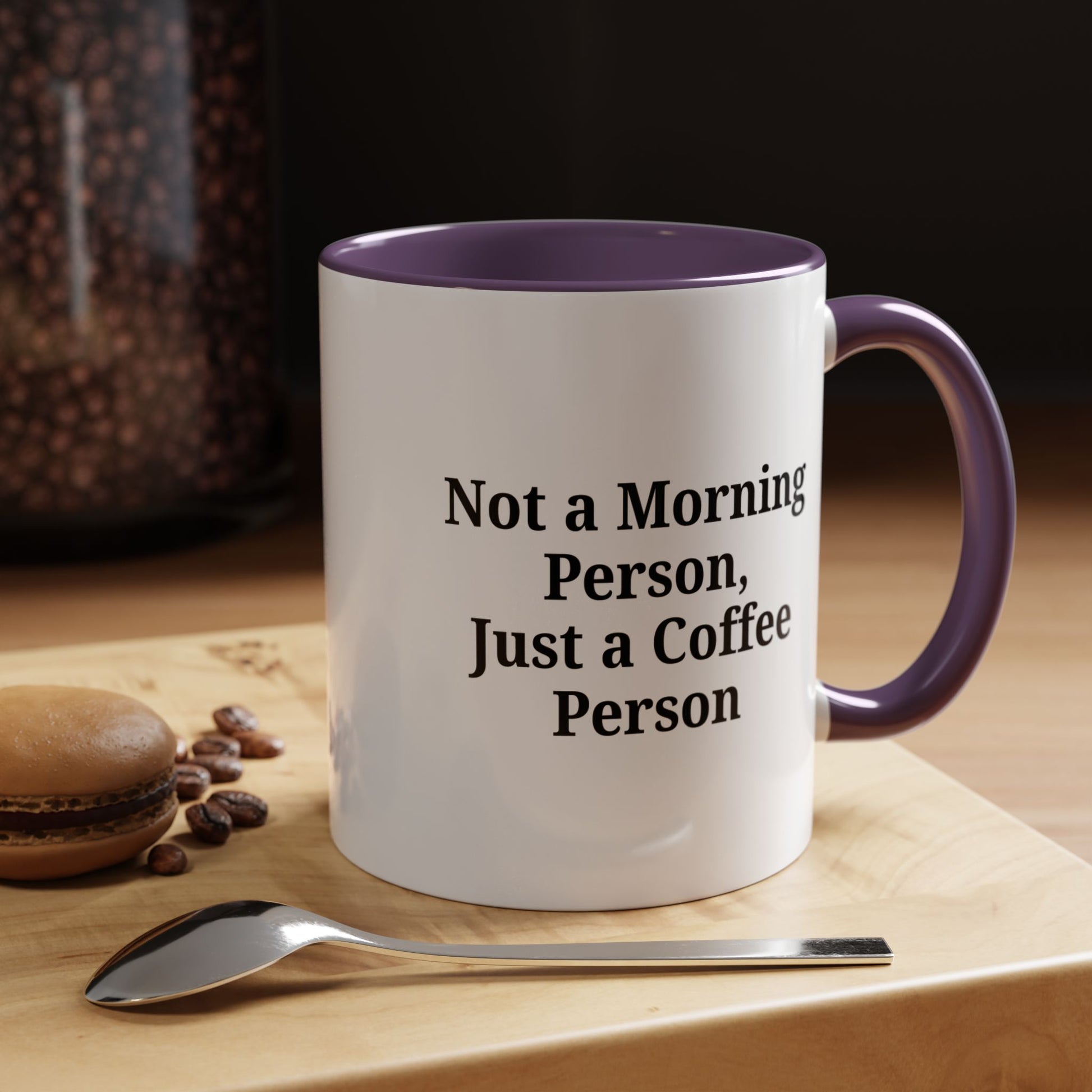 Coffee Lover's Accent Mug, Perfect for Gifting, Home Office Decor, Not a Morning Person, Coffee Enthusiast, Funny Coffee Mug - TRV