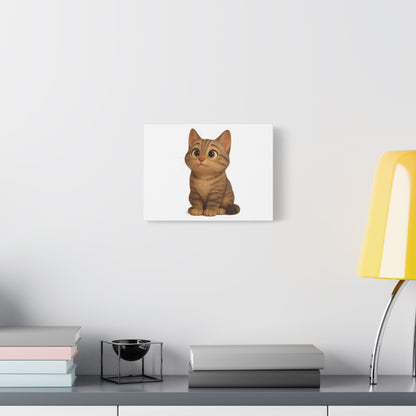 Adorable Cat Canvas Art, Cute Cat Wall Decor, Pet Lover Gift, Nursery Wall Art, Animal Print, Modern Home Decor - TRV