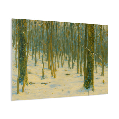 Winter Forest Matte Canvas Art Print, Nature Decor, Stretched Wall Art, Home Decor, Rustic Cabin Decoration, Gift for Nature Lovers - TRV