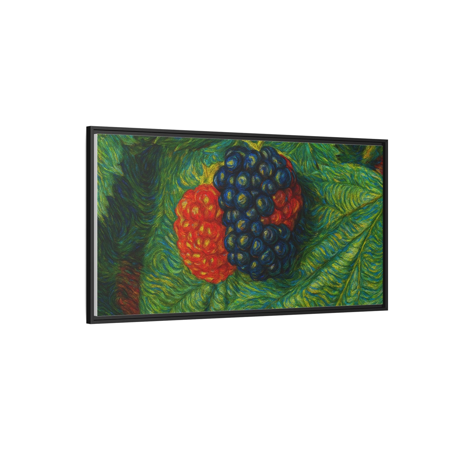 Van Gogh Style Blackberry Canvas Art, Framed Wall Decor, Botanical Print, Summer Home Decor, Gift for Garden Lovers - TRV