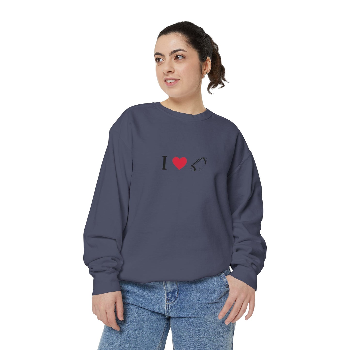 Unisex Sweatshirt, I love Football, Cozy, Perfect for Everyday Wear, Gift Idea for Friends, Couples, and Special Occasions - TRV